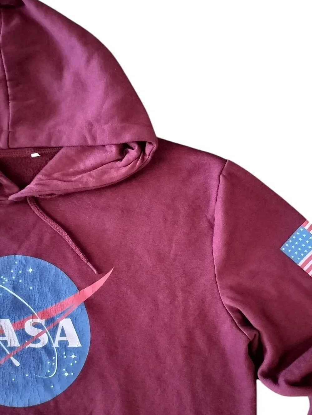NASA Logo Maroon Hoodie Sweatshirt - Unisex Hoodie